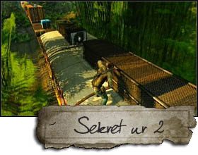 Drugi sekret znajduje się na dachu wagonu, podczas pokonywania którego, zostaniesz zaatakowany przez zaskryptowaną akcję oponenta - ten wskoczy przez okno i rzuci się na Ciebie - Rozdział 13 | Sekrety - Lokalizacja | Uncharted 2 Among Thieves - Uncharted 2: Among Thieves - poradnik do gry