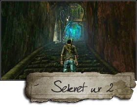 Na sekret drugi natkniesz się pokonując schody, za raz po tym jak po raz pierwszy wysadzisz żywicę, by odblokować przejście - Rozdział 25 | Sekrety - Lokalizacja | Uncharted 2 Among Thieves - Uncharted 2: Among Thieves - poradnik do gry