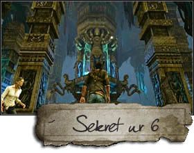 Sekret szósty znajduje się w centralnej części wielkiej sali, do której trafisz zaraz po wejściu do wieży - Rozdział 25 | Sekrety - Lokalizacja | Uncharted 2 Among Thieves - Uncharted 2: Among Thieves - poradnik do gry