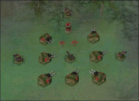 Jako że w tym czasie nic nie produkujemy w bazie, a działa stawiane są przez kilku Robotów-konstruktorów na raz, cały proces powinien przebiec względnie szybko - Poradnik do gry - Porady ogólne | Z Steel Soldiers - Z: Steel Soldiers - poradnik do gry