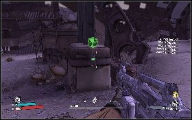 Po wzięciu tej misji z tablicy zadań [1] , skieruj się do bazy, w której walczyłeś z Bone Headem [2] - Hidden Journal The Arid Badlands | Arid Badlands | Solucja Borderlands - Borderlands - poradnik do gry