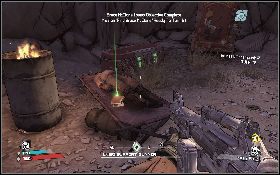 W pomieszczeniu zastrzel kilku wrogów (lewy obrazek) , którzy wyjdą z dziury z prawej - Find Bruce McClane | Arid Badlands | Solucja Borderlands - Borderlands - poradnik do gry