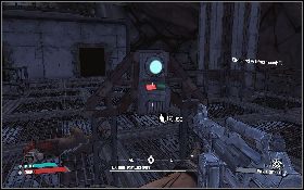 Na północny zachód od tablicy zadań [1] , znajduje się winda do wykopalisk [2] - Ghosts Of The Vault | Dahl Headlands | Solucja Borderlands - Borderlands - poradnik do gry