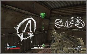 Drugi jest na platformie z lewej strony wąwozu [2] , patrząc z północy na południe - Hidden Journal Rust Commons West | New Heaven | Solucja Borderlands - Borderlands - poradnik do gry