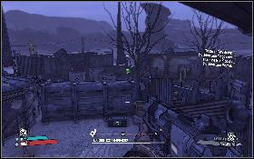 Pierwszą część do karabinu znajdziesz w jednej z wieżyczek strażniczych (lewy obrazek) przy wejściu - Scavenger Machine Gun | Salt Flats | Solucja Borderlands - Borderlands - poradnik do gry