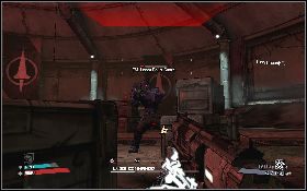 Przejdź przez jaskinię, która doprowadzi cię do okrągłej areny, w której pojawi się Master McCloud [1] z dwoma żołnierzami - Get Some Answers | Crimson Fastnes | Solucja Borderlands - Borderlands - poradnik do gry