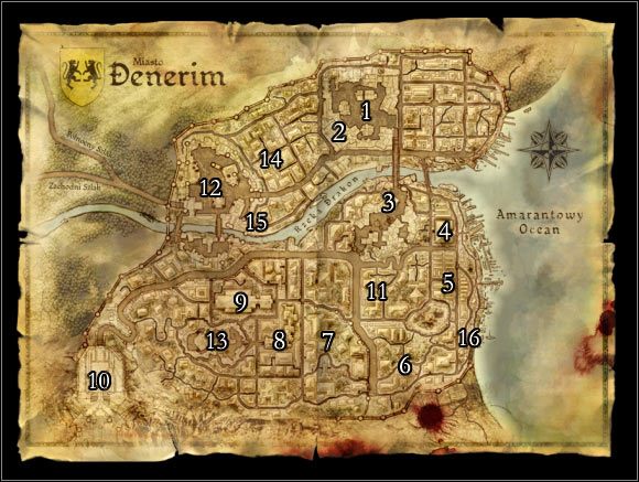 Lokacje na mapie - Mapa 2 Denerim | Mapy świata gry | Dragon Age Początek - Dragon Age: Początek - poradnik do gry