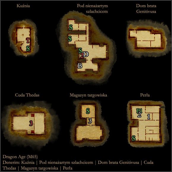 2 - Denerim (1) | Mapy lokacji | Dragon Age Początek - Dragon Age: Początek - poradnik do gry