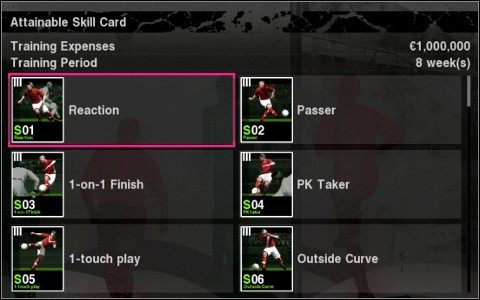 Pamiętaj, że zawodnik może mieć maksymalnie 12 kart. - Trening | Master League w Pro Evolution Soccer 2010 - Pro Evolution Soccer 2010 - poradnik do gry