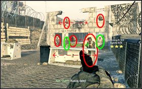 Cztery ruchome tarcze pojawiają się w różnych miejscach. - Alfa - Piekiełko | Operacje Specjalne Call of Duty Modern Warfare 2 - Call of Duty: Modern Warfare 2 - poradnik do gry