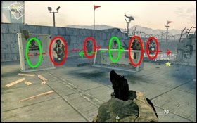 Dwa ruchome cele, możliwość ustrzelenia dwóch na raz. - Alfa - Piekiełko | Operacje Specjalne Call of Duty Modern Warfare 2 - Call of Duty: Modern Warfare 2 - poradnik do gry