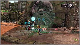 Bijemy wszystkich wrogów wokół fontanny - Zolar Forest | Opis przejścia | Ratchet & Clank A Crack in Time - Ratchet & Clank: A Crack in Time - poradnik do gry