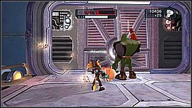 Qwark otworzy drzwi, zawiadamiając całą stację o naszej obecności na tym poziomie - Vorselons Ship | Opis przejścia | Ratchet & Clank A Crack in Time - Ratchet & Clank: A Crack in Time - poradnik do gry