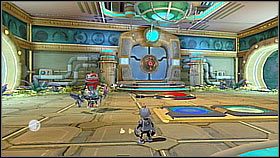 Teraz wystarczy podfrunąć do góry po trzech kładkach - The Great Clock II | Opis przejścia | Ratchet & Clank A Crack in Time - Ratchet & Clank: A Crack in Time - poradnik do gry