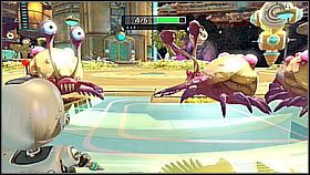 Skaczemy radośnie dalej, po drodze używając raz czasowej bomby do spowolnienia wirującego okręgu - The Great Clock II | Opis przejścia | Ratchet & Clank A Crack in Time - Ratchet & Clank: A Crack in Time - poradnik do gry