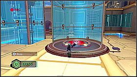 Tutaj czeka nas krótka walka a zaraz później nieco bardziej złożony test dla umysłu - The Great Clock III | Opis przejścia | Ratchet & Clank A Crack in Time - Ratchet & Clank: A Crack in Time - poradnik do gry