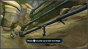 Przeskakujemy wyżej do drugiej roślinnej skoczni, [1] a z niej na jeszcze jedną platformę - Krell Canyon | Opis przejścia | Ratchet & Clank A Crack in Time - Ratchet & Clank: A Crack in Time - poradnik do gry