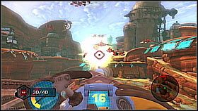 Zniszczenie trzech ramion oznacza destrukcję czołgu - Krell Canyon | Opis przejścia | Ratchet & Clank A Crack in Time - Ratchet & Clank: A Crack in Time - poradnik do gry