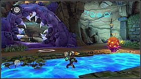 Przy drugim strumieniu powtarzamy patent z podlewaniem rośliny i wskakujemy na górę - Krell Canyon | Opis przejścia | Ratchet & Clank A Crack in Time - Ratchet & Clank: A Crack in Time - poradnik do gry
