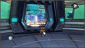 Przechodzimy korytarzami dalej do miejsca ze sklepem z bronią - Tombli Outpost | Opis przejścia | Ratchet & Clank A Crack in Time - Ratchet & Clank: A Crack in Time - poradnik do gry