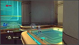 Teraz czerwonym stajemy na przycisku znajdującym się blisko początku po prawej (pojawią się platformy) - The Great Clock IV | Opis przejścia | Ratchet & Clank A Crack in Time - Ratchet & Clank: A Crack in Time - poradnik do gry