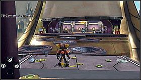 Druga arena i test nie są trudne - będzie nas zatruwał gaz, ale jedyne co musimy robić to wbiegać na czerwone przyciski - Valkyrie Citadel | Opis przejścia | Ratchet & Clank A Crack in Time - Ratchet & Clank: A Crack in Time - poradnik do gry