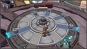 Wystarczy, że wrzucimy wszystkie baterie do gniazd dokoła areny - Valkyrie Citadel | Opis przejścia | Ratchet & Clank A Crack in Time - Ratchet & Clank: A Crack in Time - poradnik do gry
