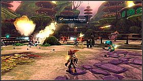 Musimy przedostać się do portalu czasowego, który się pojawił - Gimlick Valley | Opis przejścia | Ratchet & Clank A Crack in Time - Ratchet & Clank: A Crack in Time - poradnik do gry