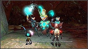 Przedzieramy się przez hordy wrogów - szczególnie użyteczne są tutaj Dynamo of Doom i bronie odwracające uwagę wrogów - Gimlick Valley | Opis przejścia | Ratchet & Clank A Crack in Time - Ratchet & Clank: A Crack in Time - poradnik do gry