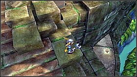 Ostatnią śrubę na tej planecie dojrzysz gdy udasz się do wioski i staniesz nieopodal fontanny - Phylax Sector - Quantos, Zolar Forest | Sekrety - Ratchet & Clank: A Crack in Time - poradnik do gry