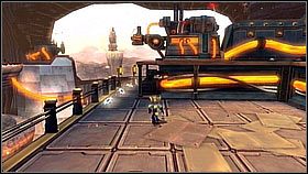 Ulepszenie do pistoletu znajduje się w mieście złomiarzy - Vela Sector - Molonoth Fields | Sekrety | Ratchet & Clank A Crack in Time - Ratchet & Clank: A Crack in Time - poradnik do gry