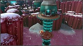 Rozkręcamy się na zaczepie i skaczemy na wyrzutnię - Korthos Sector - Tombli Outpost | Sekrety | Ratchet & Clank A Crack in Time - Ratchet & Clank: A Crack in Time - poradnik do gry