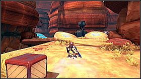 Wjeżdżamy na skałę na odrzutowych butach i ścigamy małego - Korthos Sector - Lumos, Krall Canyon | Sekrety | Ratchet & Clank A Crack in Time - Ratchet & Clank: A Crack in Time - poradnik do gry