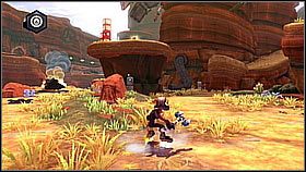 Znajduje się na skałach koło płonącego wraku od południowo-wschodniej strony kanionu - Korthos Sector - Lumos, Krall Canyon | Sekrety | Ratchet & Clank A Crack in Time - Ratchet & Clank: A Crack in Time - poradnik do gry