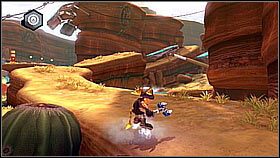 Jest na półce skalnej do której można dostać się po kilku skoczniach - Korthos Sector - Lumos, Krall Canyon | Sekrety | Ratchet & Clank A Crack in Time - Ratchet & Clank: A Crack in Time - poradnik do gry