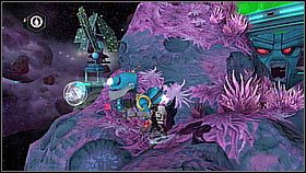 Musimy po prostu na nie skoczyć [1] i obejść - drogę wskazują zresztą śrubki - Bernilius Sector - Nefarious Space Station | Sekrety - Ratchet & Clank: A Crack in Time - poradnik do gry