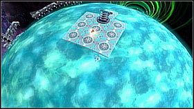 Złota śrubka znajduje się nieopodal trasy kładek krążących wokół planety - Bernilius Sector - Pozostałe planety | Sekrety | Ratchet & Clank A Crack in Time - Ratchet & Clank: A Crack in Time - poradnik do gry