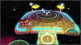 Dostaniemy się na platformy okrążające planety - po nich trzeba przeskakiwać na drugą stronę - Corvus Sector - Pozostałe planety | Sekrety | Ratchet & Clank A Crack in Time - Ratchet & Clank: A Crack in Time - poradnik do gry