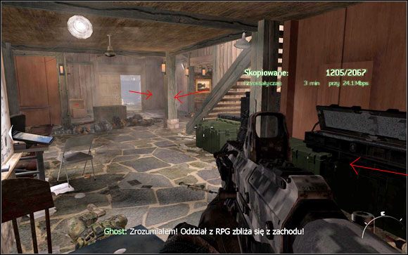 Możesz również wskoczyć na stolik tuż przy schodach - Niedokończone sprawy | Weteran w Call of Duty Modern Warfare 2 - Call of Duty: Modern Warfare 2 - poradnik do gry