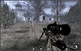 Snajper na wieżyczce, trzech przeciwników z przodu - odczekaj aż jeden wejdzie do pomieszczenia. - Charlie - Ukryty | Operacje specjalne | Osiągnięcia w CoD Modern Warfare 2 - Call of Duty: Modern Warfare 2 - poradnik do gry