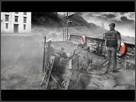 Rzuć okiem na znak zakazu pływania i podejdź do plakatu - Saxton (1) | Opis przejścia - Dzień pierwszy | The Lost Crown - The Lost Crown: A Ghosthunting Adventure - poradnik do gry