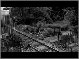 Zauważ, że z peronu możesz przejść na prawo - Sedge Marsh Northfield (1) | Opis przejścia - Dzień drugi | The Lost Crown - The Lost Crown: A Ghosthunting Adventure - poradnik do gry