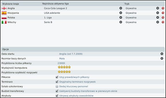 Przy rozpoczynaniu nowej gry znaczenie ma moc naszej maszyny - Rozpoczynanie gry - Prowadzenie klubu - Football Manager 2010 - poradnik do gry