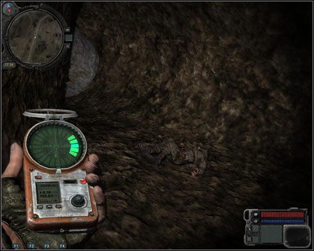 Szkielet drugiego z przyjaciół mechanika odnajdujemy w punkcie 6, na południe od Anomalii Sosnodąb (screen) - Questy (cz.2) | Zaton Stalker Zew Prypeci - S.T.A.L.K.E.R.: Zew Prypeci - poradnik do gry
