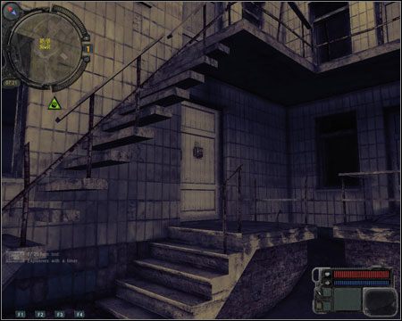 W punkcie białym, używamy schodów na dół - Questy (cz.4) | Prypeć i Laboratorium X8 w Stalker Zew Prypeci - S.T.A.L.K.E.R.: Zew Prypeci - poradnik do gry