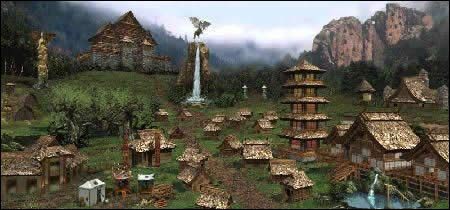 Piękne, baśniowe miasto wypełnione magicznymi budynkami oraz zamieszkującymi je stworami - Miasta: Rampart w Heroes of Might & Magic III The Restoration of Erathia - Heroes of Might & Magic III: The Restoration of Erathia - poradnik do gry