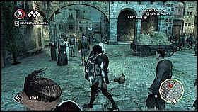Z dachu budynku namierzamy Jacopo (używając wizji) - Sekwencja 5 (2) | Fabuła | Solucja Assassins Creed II - Assassins Creed II - poradnik do gry