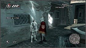 W krótkiej rozmowie Antonio poczęstuje nas dziwnym wywarem a potem poleci zgłosić się do jego ludzi po zadania - Sekwencja 7 (1) | Fabuła | Solucja Assassins Creed II - Assassins Creed II - poradnik do gry