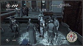 Za rogiem zatrzymają się na chwilę, więc nie wybiegamy od razu - Sekwencja 8 (1) | Fabuła | Solucja Assassins Creed II - Assassins Creed II - poradnik do gry