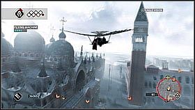 Na koniec zaczynamy wzbijać się wyżej wykorzystując ostatnie ogniska [1] i wlatujemy do pałacu - Sekwencja 8 (2) | Fabuła | Solucja Assassins Creed II - Assassins Creed II - poradnik do gry